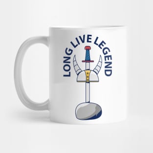 long live legend viking sword and helmet Mug